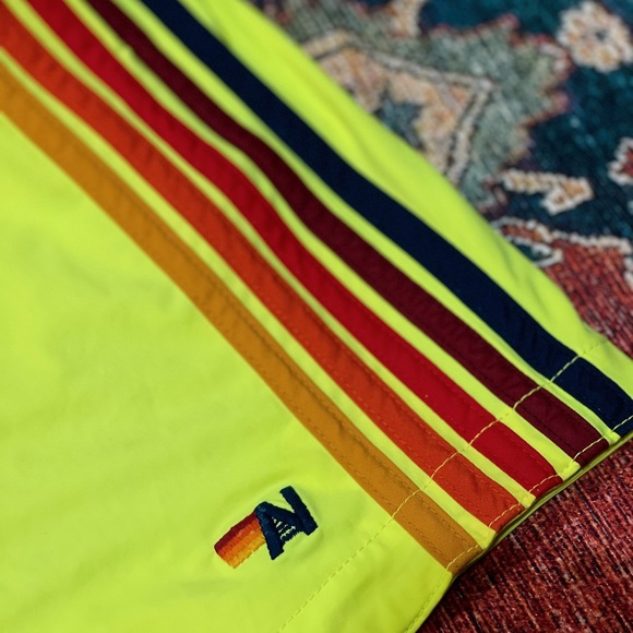 Amazing Aviator Nation Flex Swim Shorts Yellow 34 soft & stretchy not on website - Picture 2 of 9